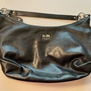 VINTAGE Coach Madison Hailey Satchel Black Leather bag with COA